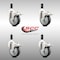 Service Caster 4 Inch 316SS Thermoplastic Rubber Swivel 3/4 Inch Stem Caster Set Lock Brake SCC-SS316TTLEX20S414-TPRB-34-4 - alternate 4
